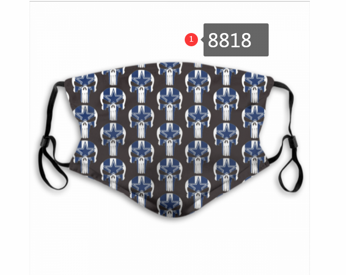 Dallas Cowboys #2 Dust mask with filter->nfl dust mask->Sports Accessory
